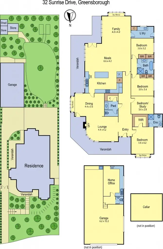 Floorplan of Homely house listing, 32 Sunrise Drive, Greensborough VIC 3088