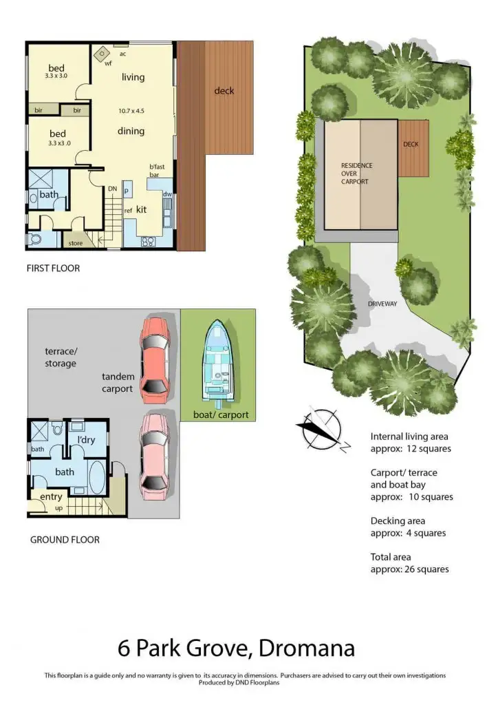 Floorplan of Homely house listing, 6 Park Grove, Dromana VIC 3936