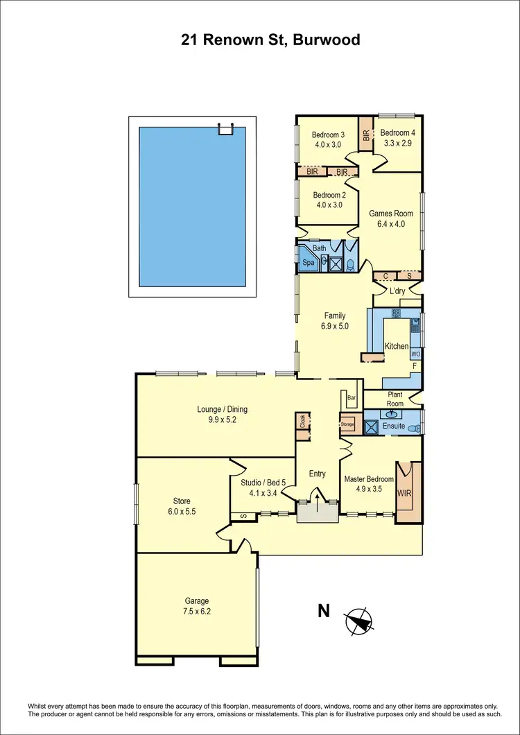 Floorplan of Homely house listing, 21 Renown Street, Burwood VIC 3125