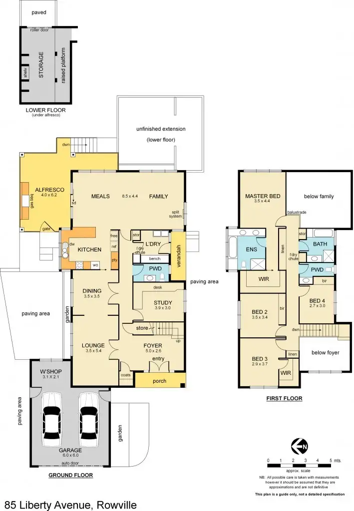 Floorplan of Homely house listing, 85 Liberty Avenue, Rowville VIC 3178