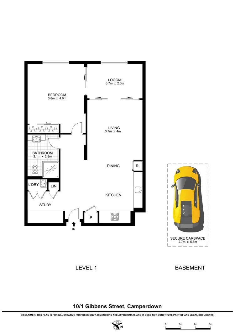 Floorplan of Homely apartment listing, 10/1-19 Gibbens Street, Camperdown NSW 2050