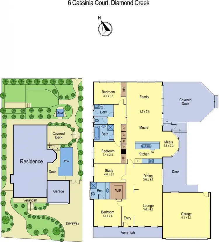 Floorplan of Homely house listing, 6 Cassinia Court, Diamond Creek VIC 3089