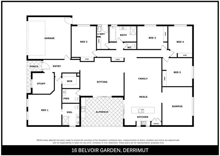 Floorplan of Homely house listing, 16 Belvoir Gardens, Derrimut VIC 3030