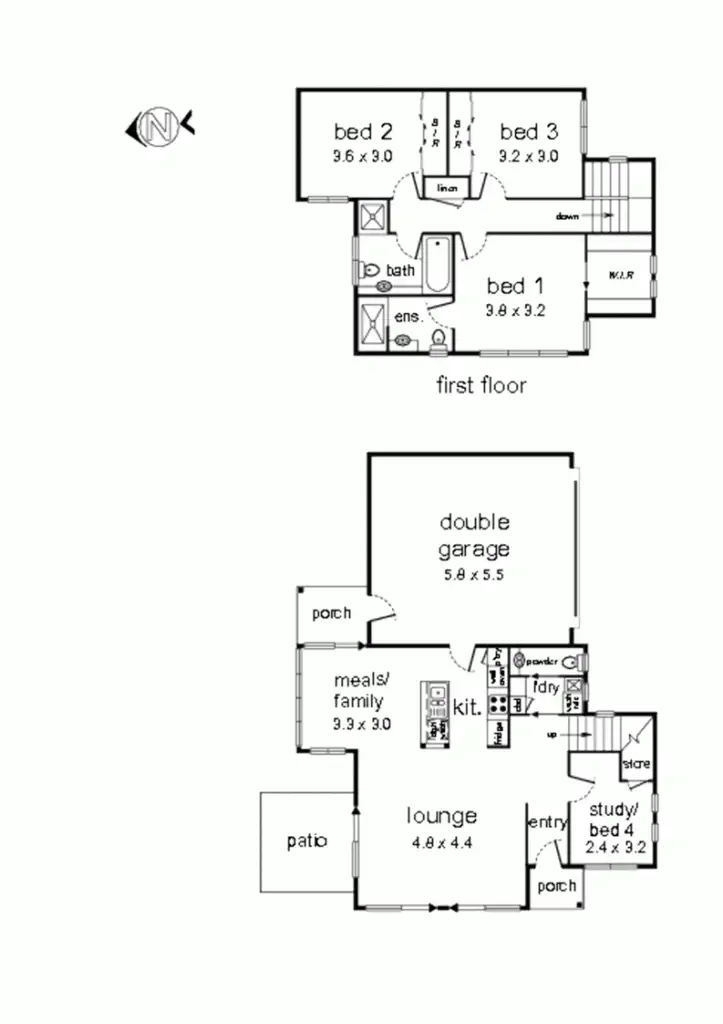 Floorplan of Homely townhouse listing, 1/4 Darryl Street, Bulleen VIC 3105