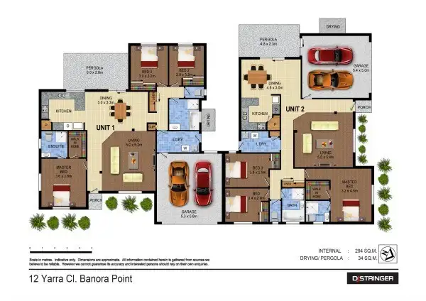 Floorplan of Homely semi-detached listing, 2/12 Yarra Close, Banora Point NSW 2486