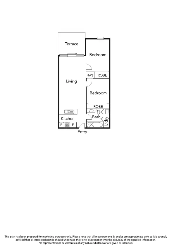 Floorplan of Homely apartment listing, 206/52 Nott Street, Port Melbourne VIC 3207
