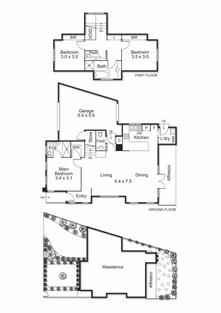 Floorplan of Homely townhouse listing, 1/31 Fiddes Street, Moorabbin VIC 3189
