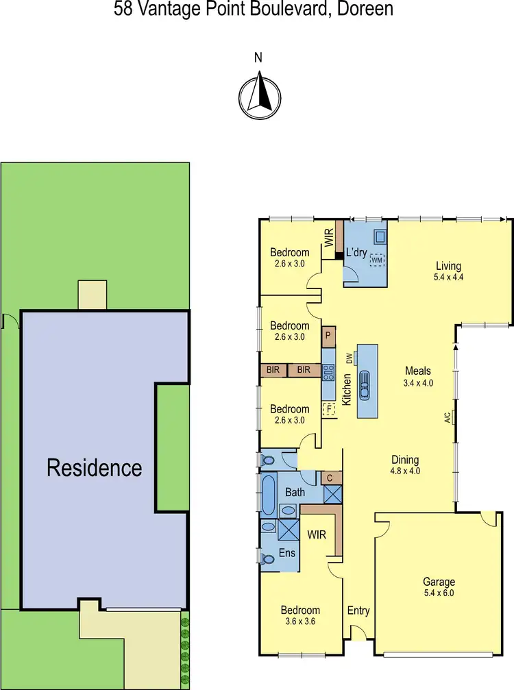 Floorplan of Homely house listing, 58 Vantage Point Boulevard, Doreen VIC 3754