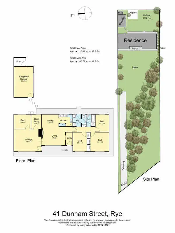 Floorplan of Homely house listing, 41 Dunham Street, Rye VIC 3941
