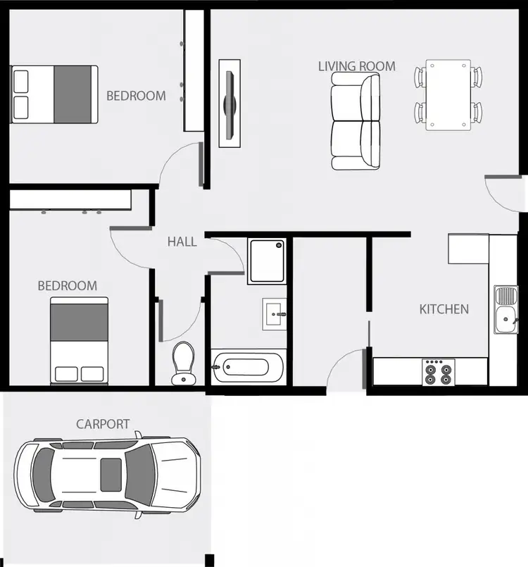 Floorplan of Homely block of units listing, 104 Hendy Road, Buronga NSW 2739