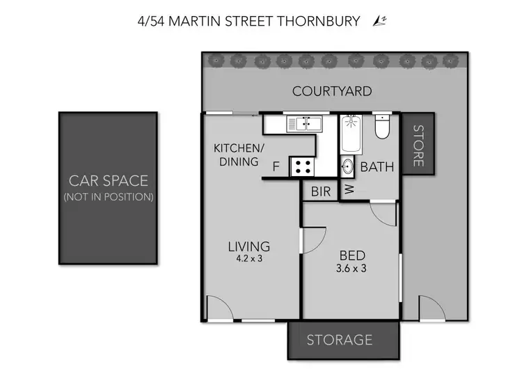 Floorplan of Homely apartment listing, 4/54 Martin Street, Thornbury VIC 3071