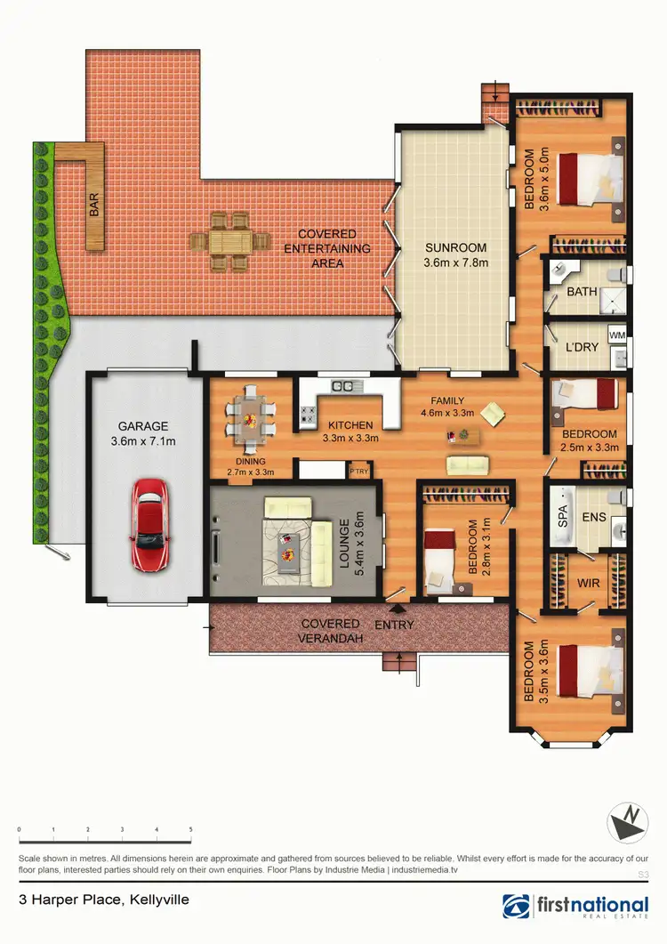Floorplan of Homely house listing, 3 Harper Place, Kellyville NSW 2155