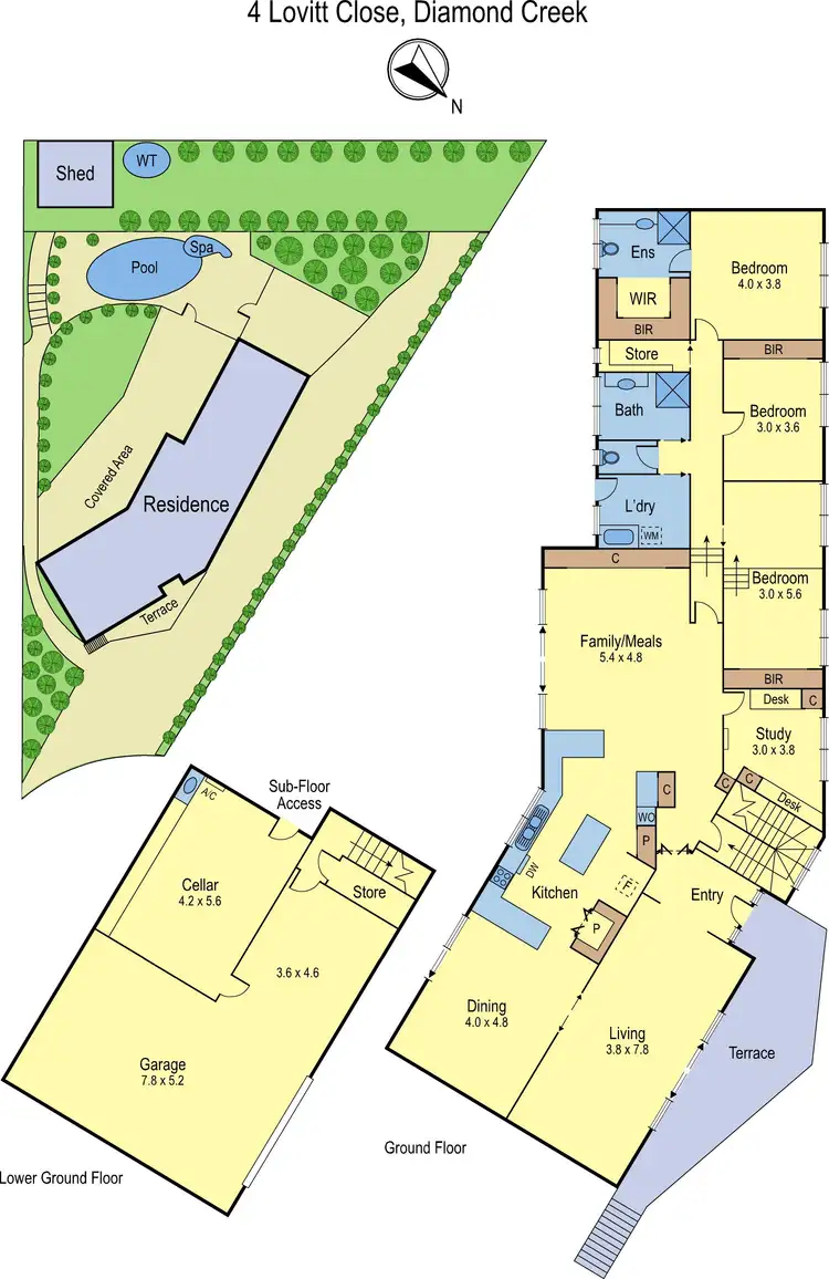 Floorplan of Homely house listing, 4 Lovitt Close, Diamond Creek VIC 3089