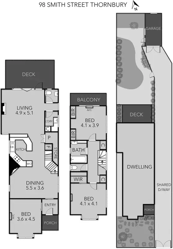Floorplan of Homely house listing, 98 Smith Street, Thornbury VIC 3071