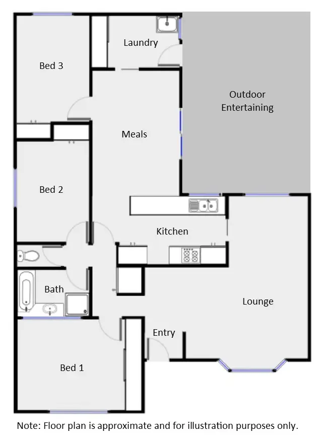 Floorplan of Homely house listing, 30 Crane Drive, Buronga NSW 2739