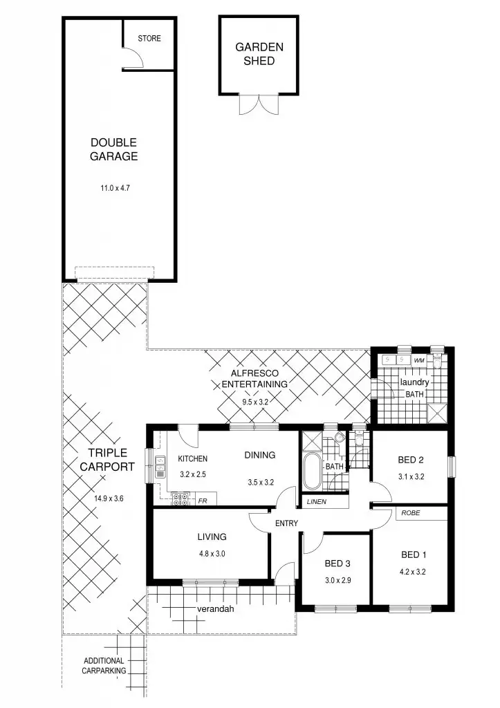 Floorplan of Homely house listing, 8 Tandanya Avenue, Hectorville SA 5073
