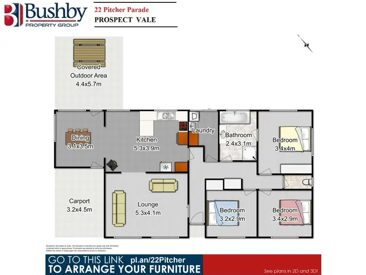 Floorplan of Homely house listing, 22 Pitcher Parade, Prospect Vale TAS 7250