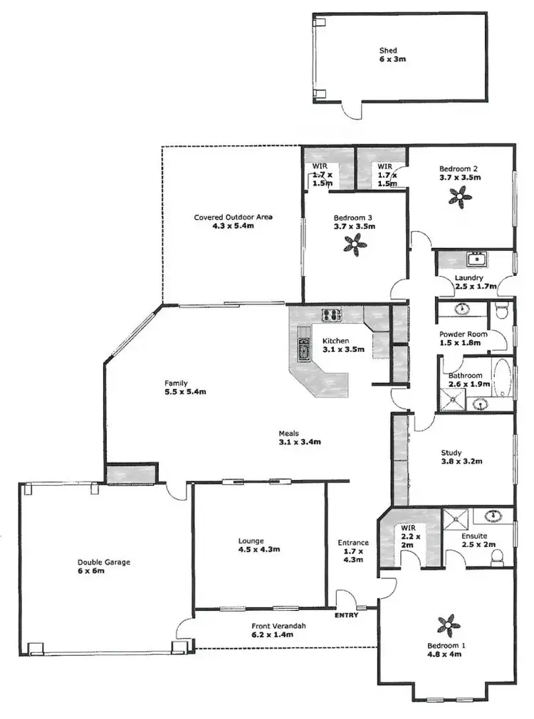Floorplan of Homely house listing, 3 Beauford Heights, Mildura VIC 3500