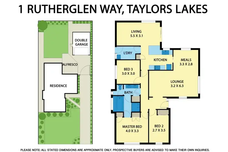 Floorplan of Homely house listing, 1 Rutherglen Way, Taylors Lakes VIC 3038