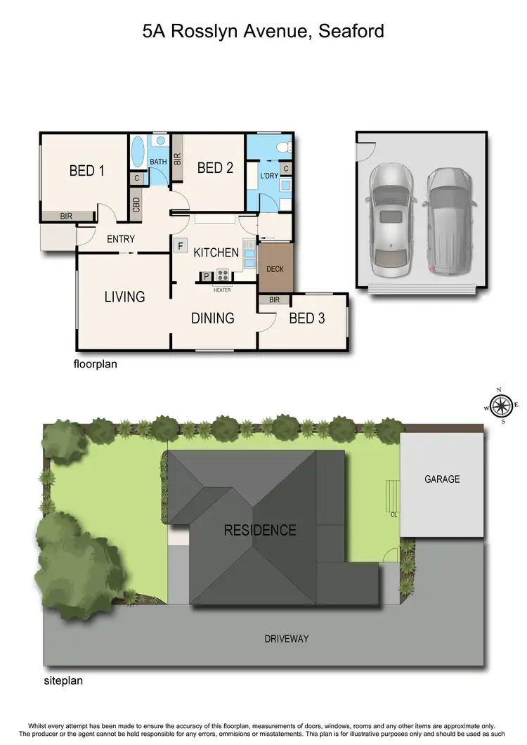 Floorplan of Homely unit listing, 5A Rosslyn Avenue, Seaford VIC 3198