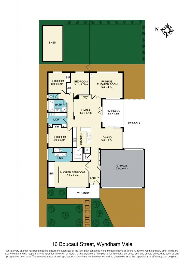Floorplan of Homely house listing, 16 Boucaut Street, Wyndham Vale VIC 3024