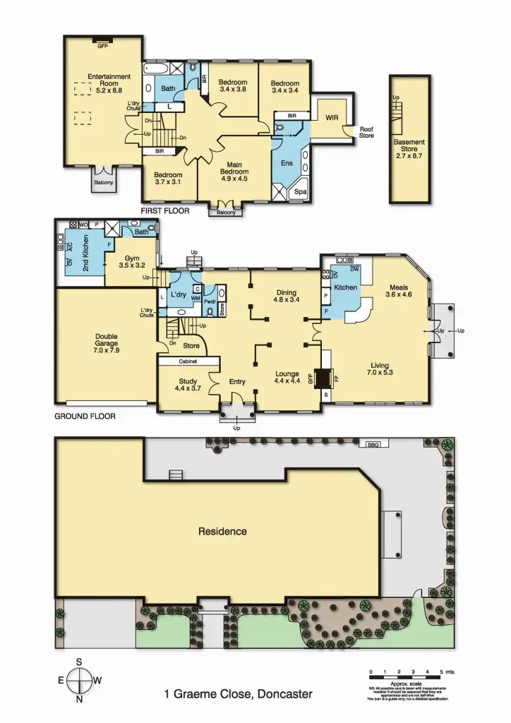 Floorplan of Homely house listing, 1 Graeme Close, Doncaster VIC 3108