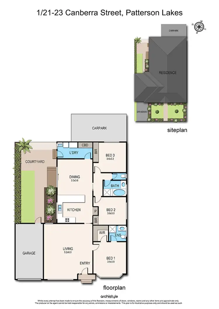 Floorplan of Homely townhouse listing, 1/21-23 Canberra Street, Patterson Lakes VIC 3197