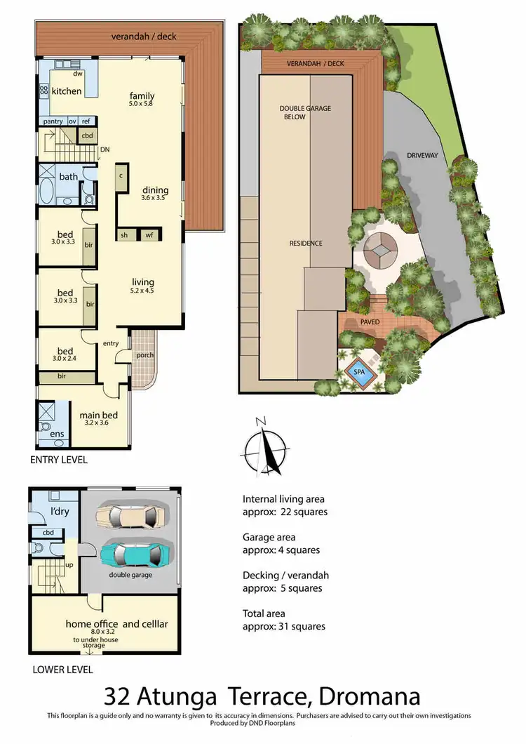 Floorplan of Homely house listing, 32 Atunga Terrace, Dromana VIC 3936