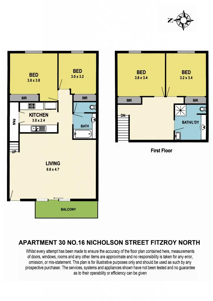 Floorplan of Homely townhouse listing, 30/16 Nicholson Street, Fitzroy North VIC 3068