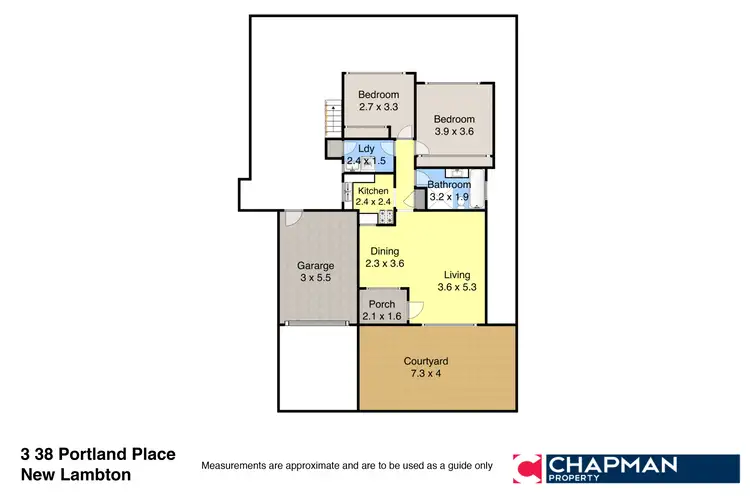 Floorplan of Homely villa listing, 3/38 Portland Place, New Lambton NSW 2305