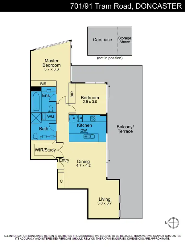 Floorplan of Homely apartment listing, 701/91-93 Tram Road, Doncaster VIC 3108