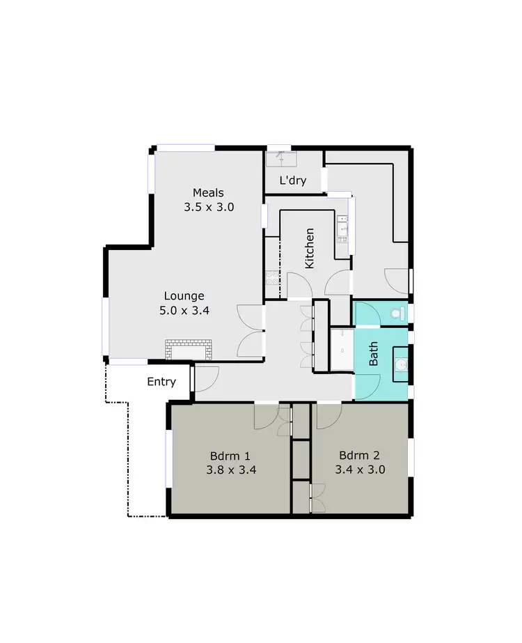 Floorplan of Homely house listing, 2A Symons Street, Wendouree VIC 3355