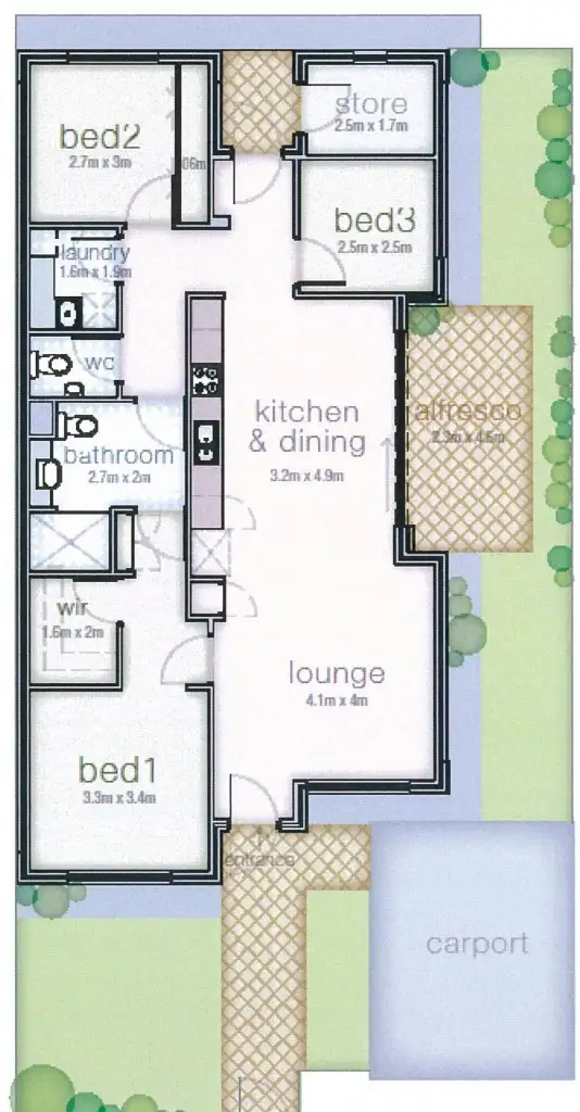 Floorplan of Homely unit listing, 14/106 Star Street, Carlisle WA 6101