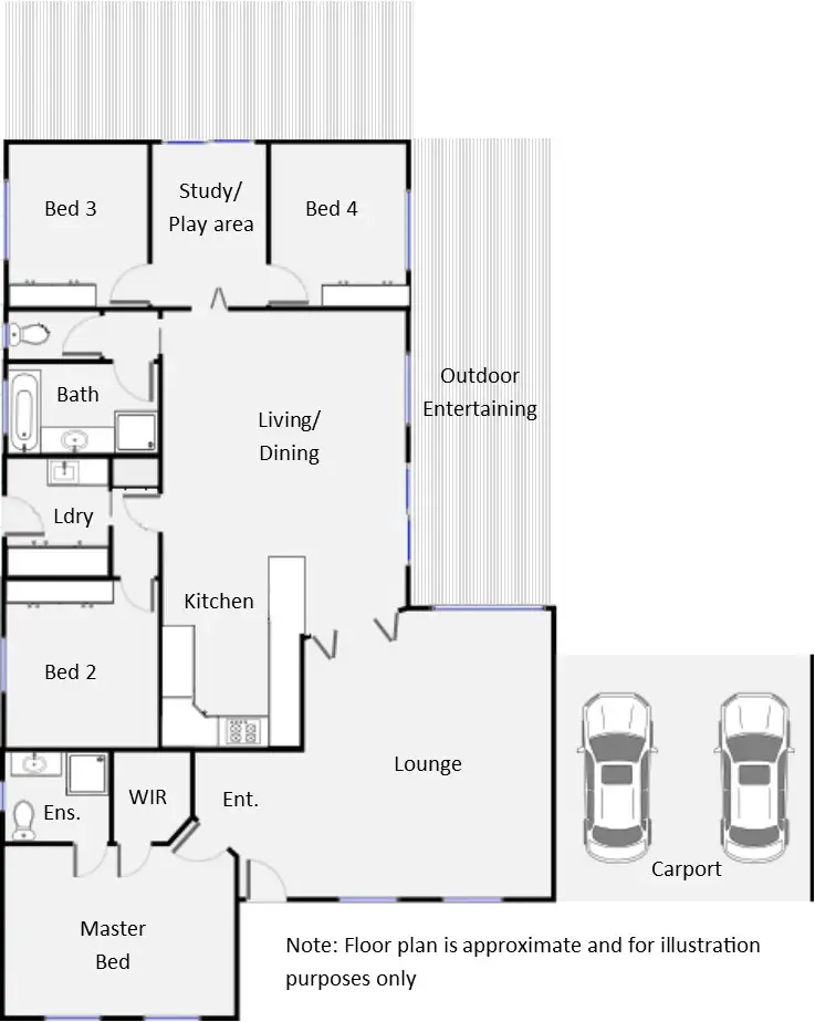 Floorplan of Homely house listing, 7 Harmony Drive, Mildura VIC 3500