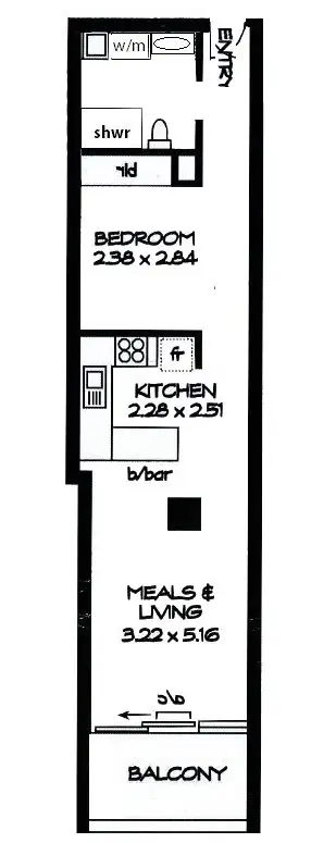 Floorplan of Homely apartment listing, 7/155 Waymouth Street, Adelaide SA 5000