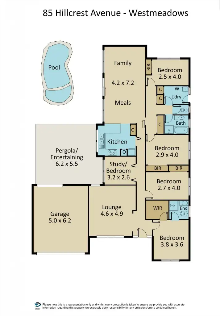 Floorplan of Homely house listing, 85 Hillcrest Drive, Westmeadows VIC 3049