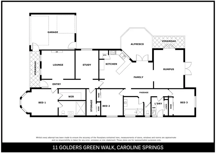 Floorplan of Homely house listing, 11 Golders Green Walk, Caroline Springs VIC 3023