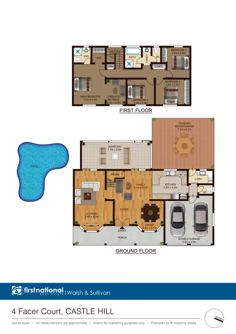 Floorplan of Homely house listing, 4 Facer Court, Castle Hill NSW 2154