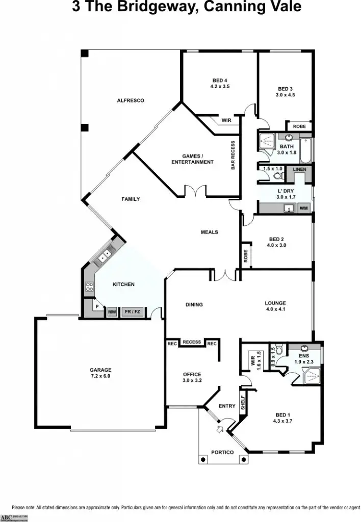 Floorplan of Homely house listing, 3 The Bridgeway, Canning Vale WA 6155