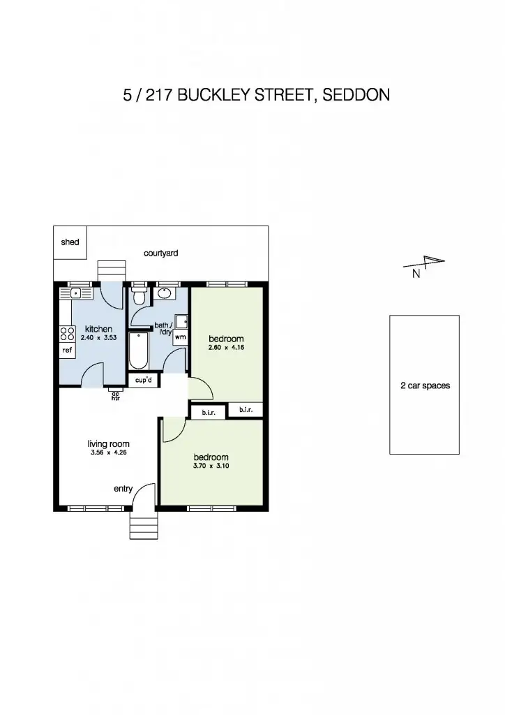 Floorplan of Homely unit listing, 5/217 Buckley Street, Seddon VIC 3011