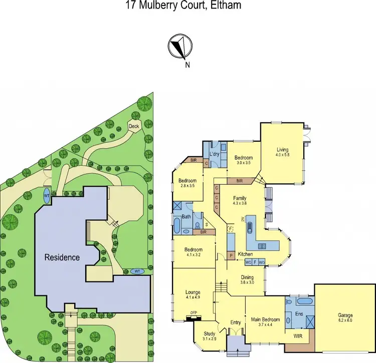 Floorplan of Homely house listing, 17 Mulberry Court, Eltham VIC 3095