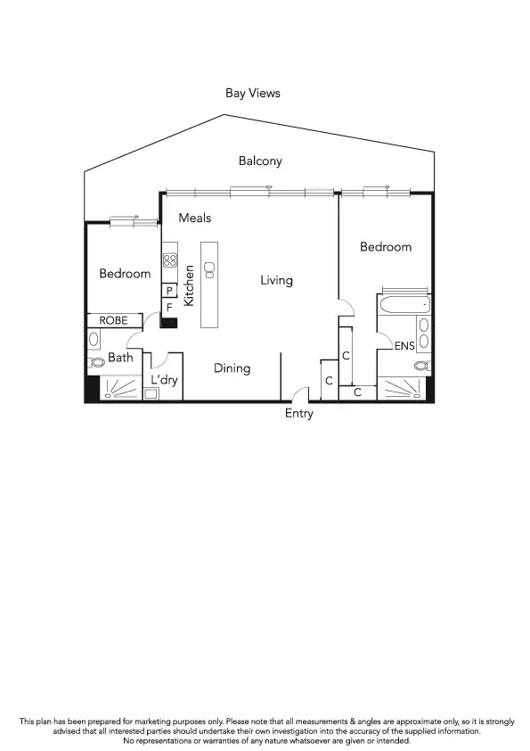 Floorplan of Homely apartment listing, 705/155 Beach Street, Port Melbourne VIC 3207