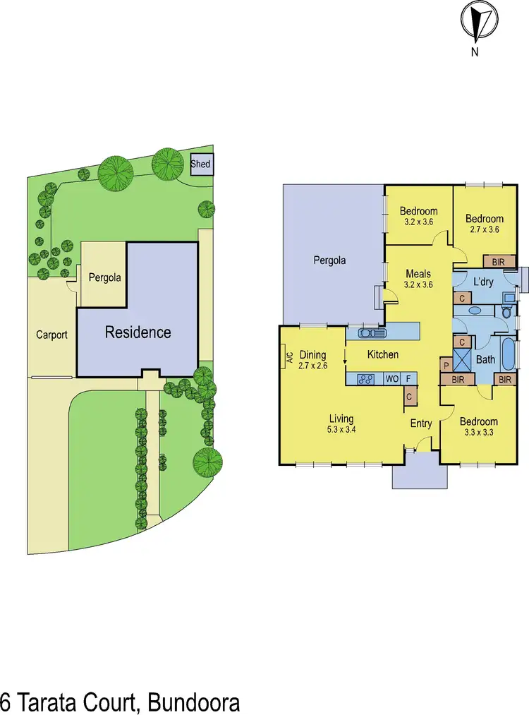 Floorplan of Homely house listing, 6 Tarata Court, Bundoora VIC 3083