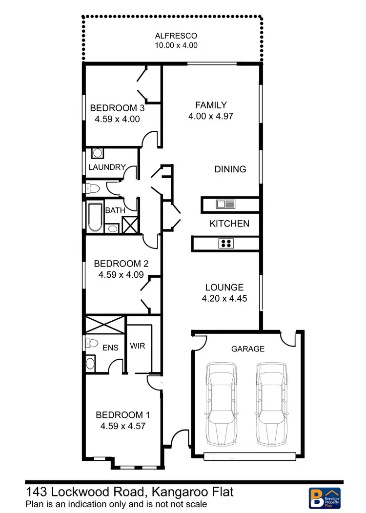 Floorplan of Homely house listing, 143 Lockwood Road, Kangaroo Flat VIC 3555