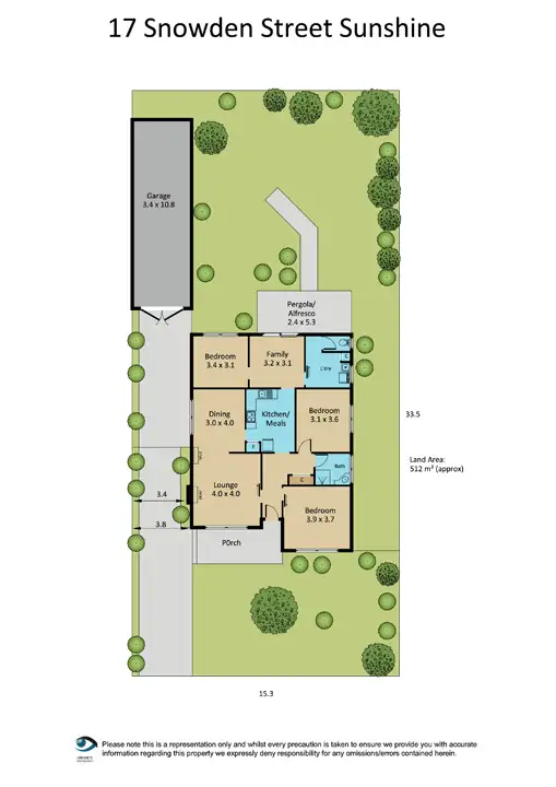 Floorplan of Homely house listing, 17 Snowden Street, Sunshine VIC 3020