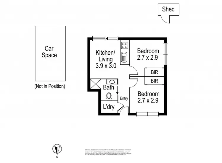 Floorplan of Homely unit listing, 1/7 Drysdale Street, Reservoir VIC 3073