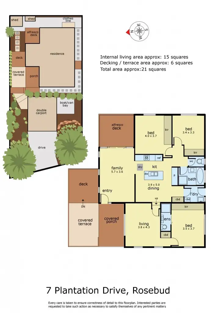 Floorplan of Homely house listing, 7 Plantation Drive, Rosebud VIC 3939