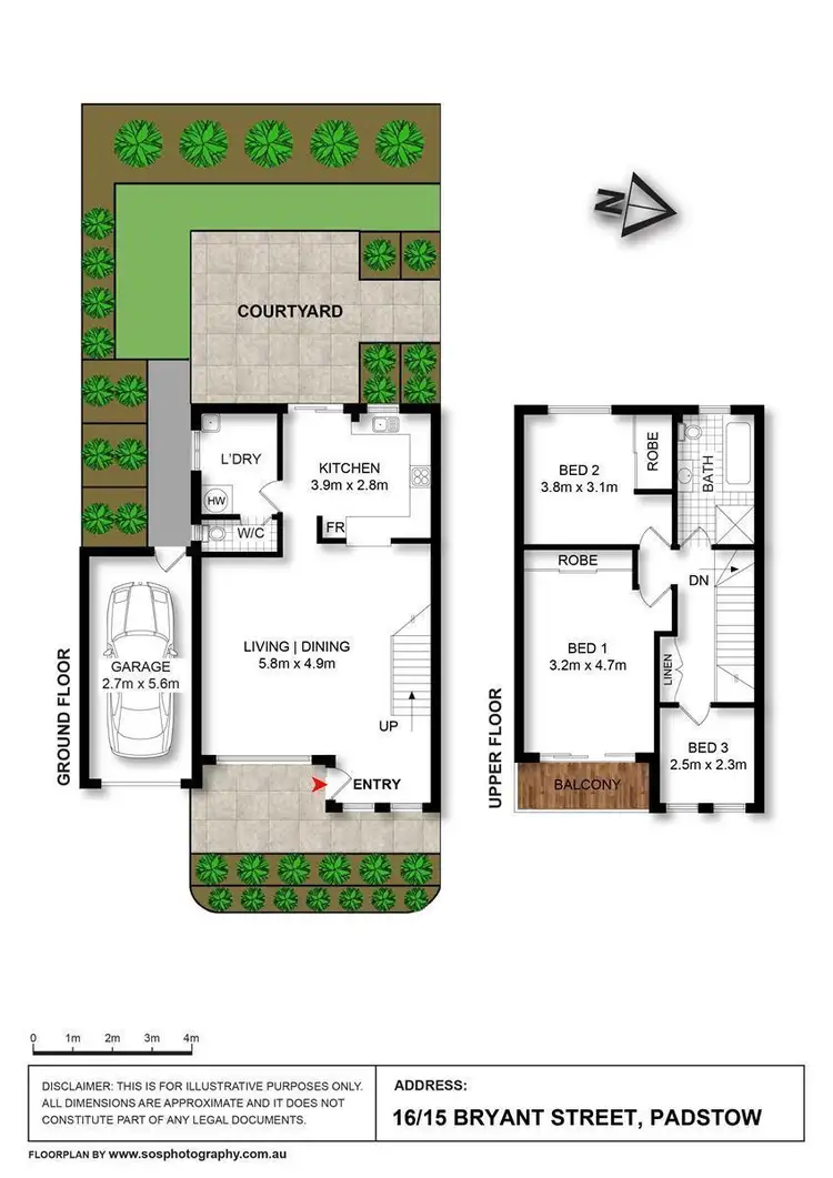 Floorplan of Homely townhouse listing, 16/15 Bryant Street, Padstow NSW 2211