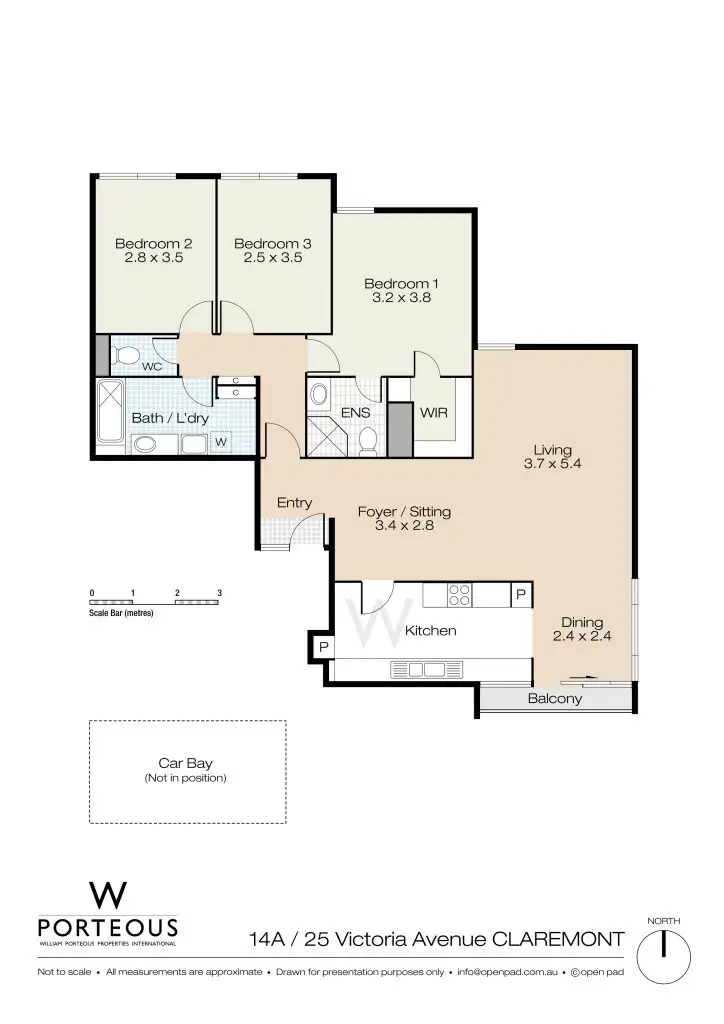 Floorplan of Homely apartment listing, 14A/25 Victoria Avenue, Claremont WA 6010