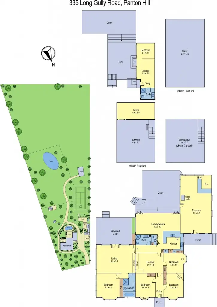 Floorplan of Homely house listing, 335 Long Gully Road, Panton Hill VIC 3759
